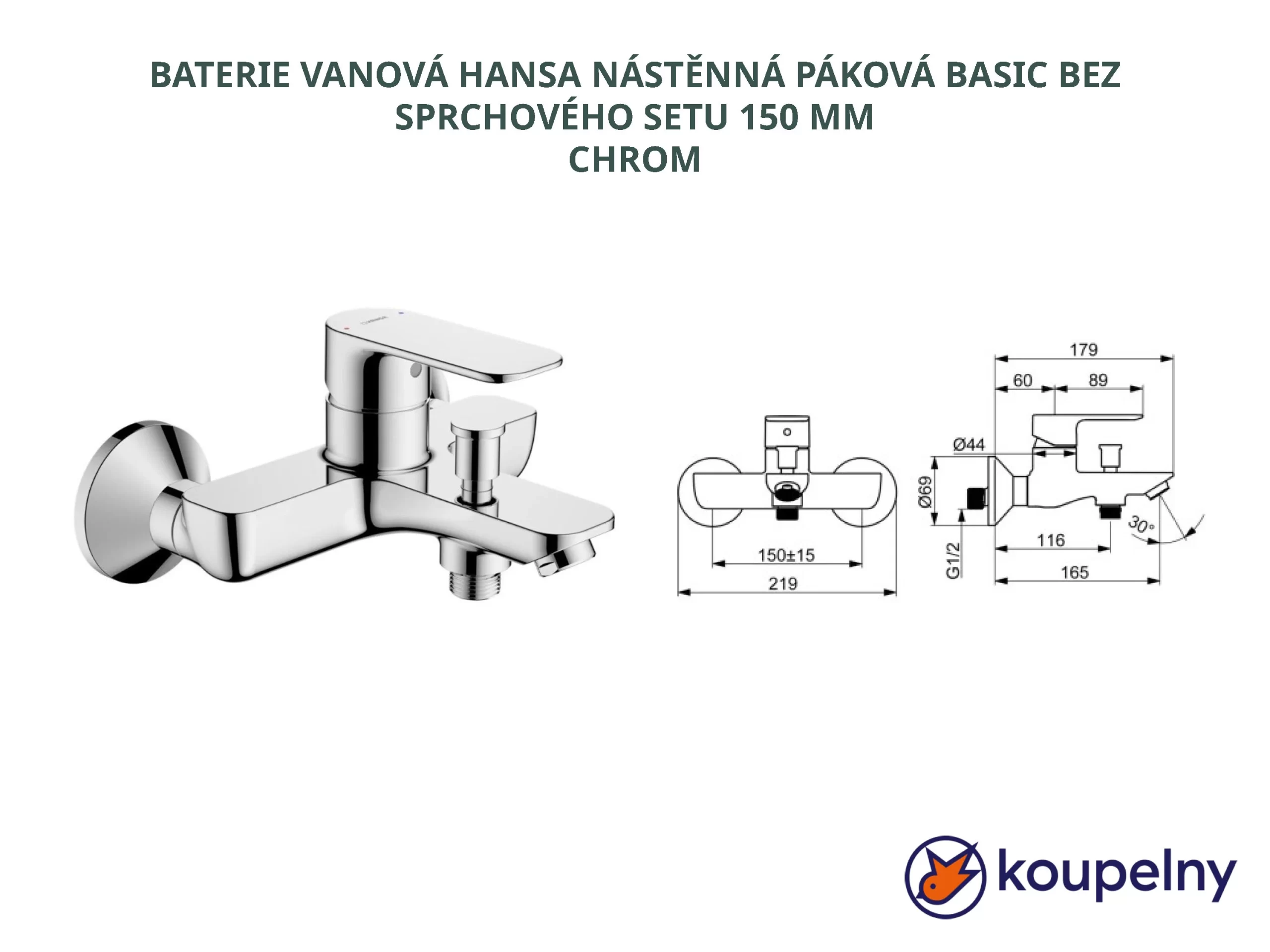 BATERIE VANOVÁ HANSA NÁSTĚNNÁ PÁKOVÁ 