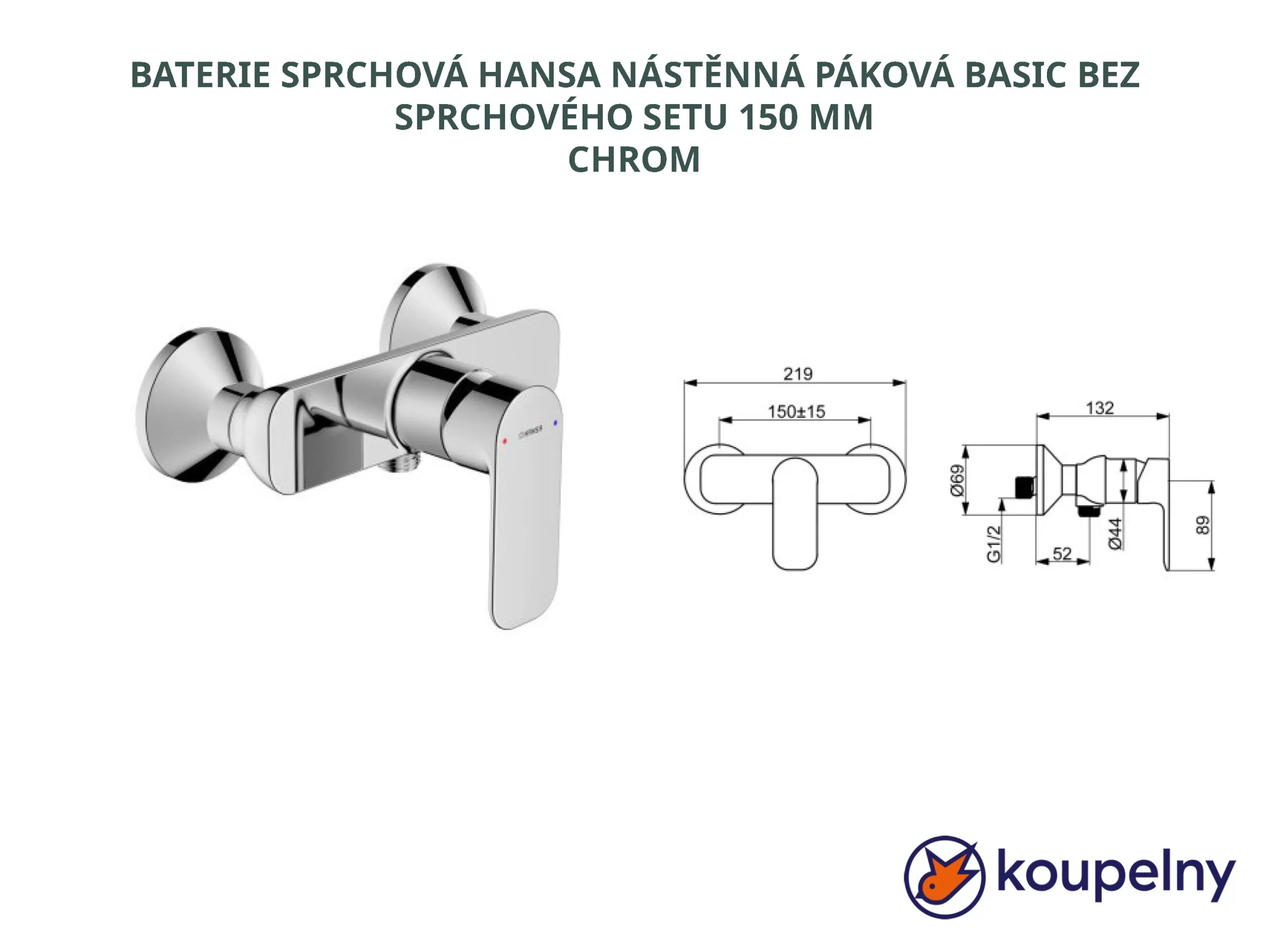 BATERIE SPRCHOVÁ HANSA NÁSTĚNNÁ PÁKOVÁ 