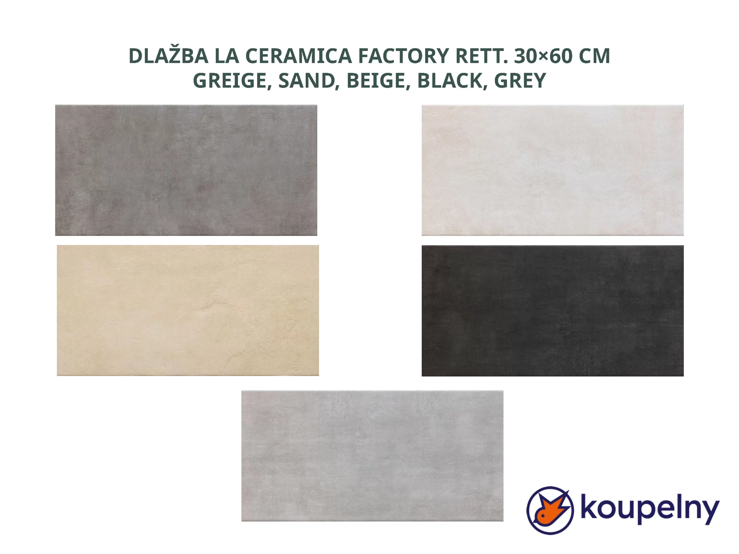 DLAŽBA LA CERAMICA FACTORY RETT. 30×60 CM