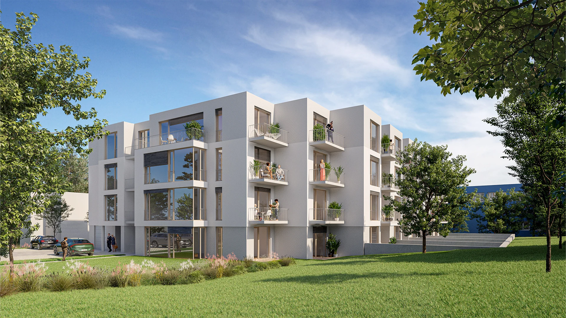 Intro obrázek Byty Maják, zadní pohled